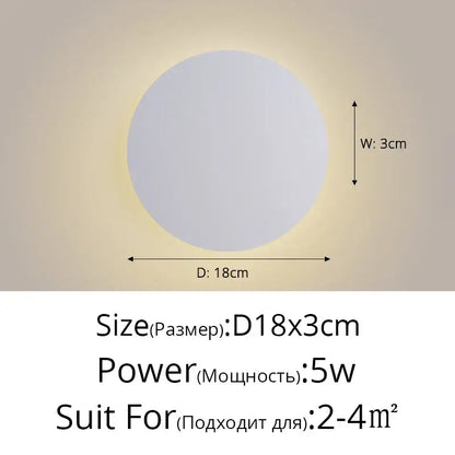Decorbites led round touch wall lamps featuring a circular design with soft white diffused glow for bedroom decor