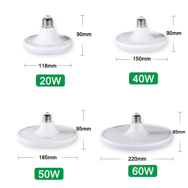 Decorbites™ led round ufo white ceiling light bulbs in various wattages for super bright indoor lighting