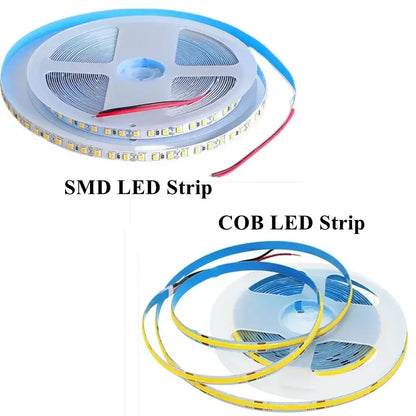 The decorbites led skyline linear wall light features smd and cob led strips with white and blue flexible bases for minimalist décor
