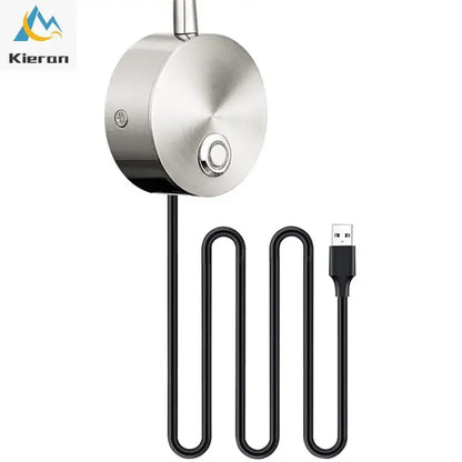 Stainless steel wall lamp with brushed finish and black coiled usb heater cable decorbites led snake wall light