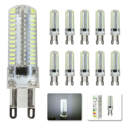 Clear glass decorbites led spot light bulb 5w g9 base with multiple rows of bright yellowish-white leds