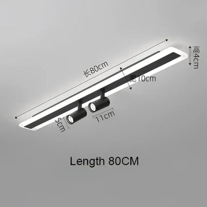 Modern minimalist decorbites led spotlight ceiling lamp with black and white design featuring three adjustable spotlights