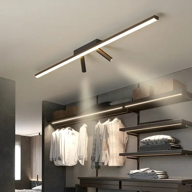 Modern minimalist decorbites led spotlight ceiling lamp with sleek rectangular design and two adjustable spotlights for indoor use
