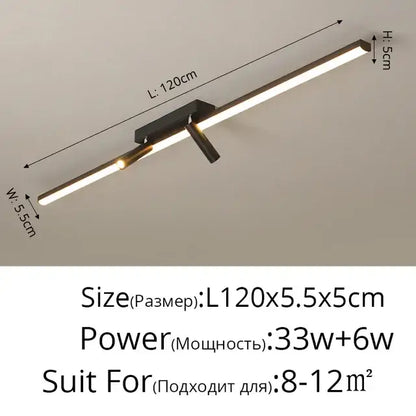 Modern minimalist decorbites led spotlight ceiling lamp with black metal frame and two integrated spotlights for interiors