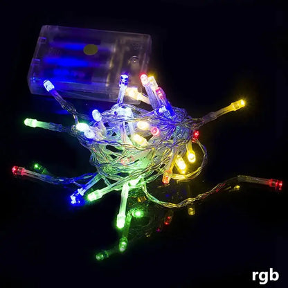 Tangled decorbites led string lights with translucent battery pack glowing red green blue and yellow for parties and weddings