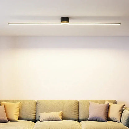 Modern black cylindrical decorbites led strip ceiling light with sleek linear design and warm white illumination for indoor use
