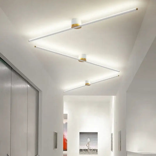 Modern white and gold decorbites led strip ceiling light with sleek linear design for stylish indoor lighting