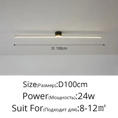 Modern minimalist black cylindrical decorbites led strip ceiling light with warm white leds for stylish indoor use