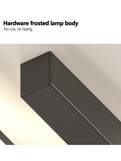Dark gray hardware frosted lamp body with sleek rectangular design for decorbites led strip ceiling lights