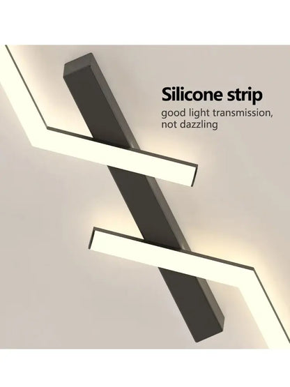 Modern black and white decorbites led strip ceiling lights with sleek silicone strip design for minimalist corridor lighting