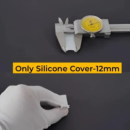 White silicone cover for DecorBites™ led strip channel diffuser measured 12mm thick for aluminum profile lighting