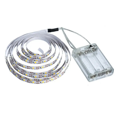Decorbites™ led strip light smd2835 50cm flexible white warm white ribbon tape with clear plastic battery pack