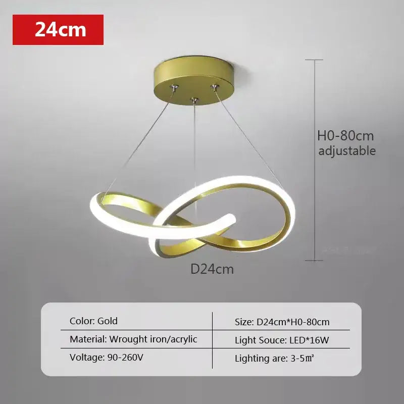 DecorBites™ LED Strip Modern Pendant Light for Home Decor Fixtures