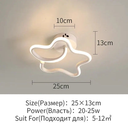 DecorBites led surface mounted ceiling lights in white shaped like stylized cloud with glowing edges for home lighting