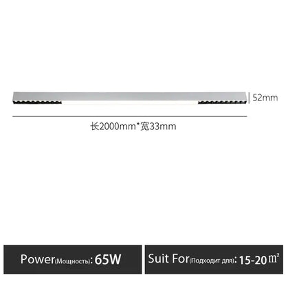 A sleek decorbites led surface mounted ceiling light fixture with metallic silver finish and 2000mm length for indoor use