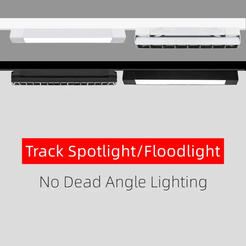 Modern white and black decorbites led track lamps with minimalist design for versatile living room and store lighting solutions