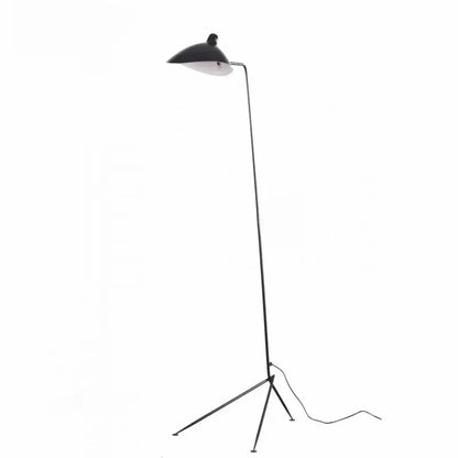 Black metal decorbites led tripod floor lamp with sleek minimalist design and adjustable spider arm tripod base