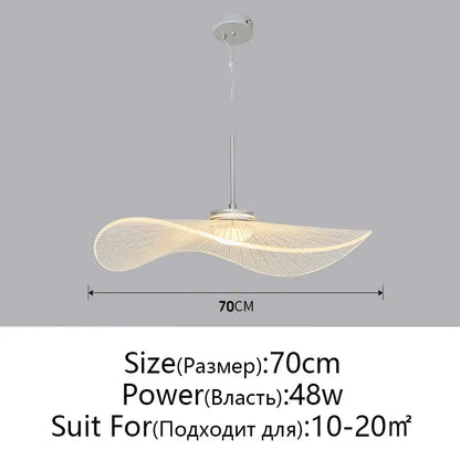 Modern white pendant light with sleek flowing design and thin wireframe structure in decorbites lotus leaf hat chandelier
