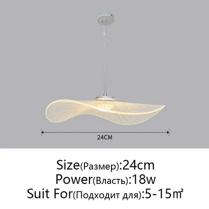 Modern silver-finished decorbites lotus leaf hat chandelier with wave-shaped thin wire mesh for living room and bedroom