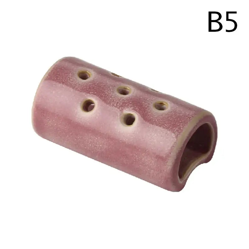 Pink ceramic lotus seedpod terrarium hideout with multiple ventilation holes from decorbites™ ceramic vase set