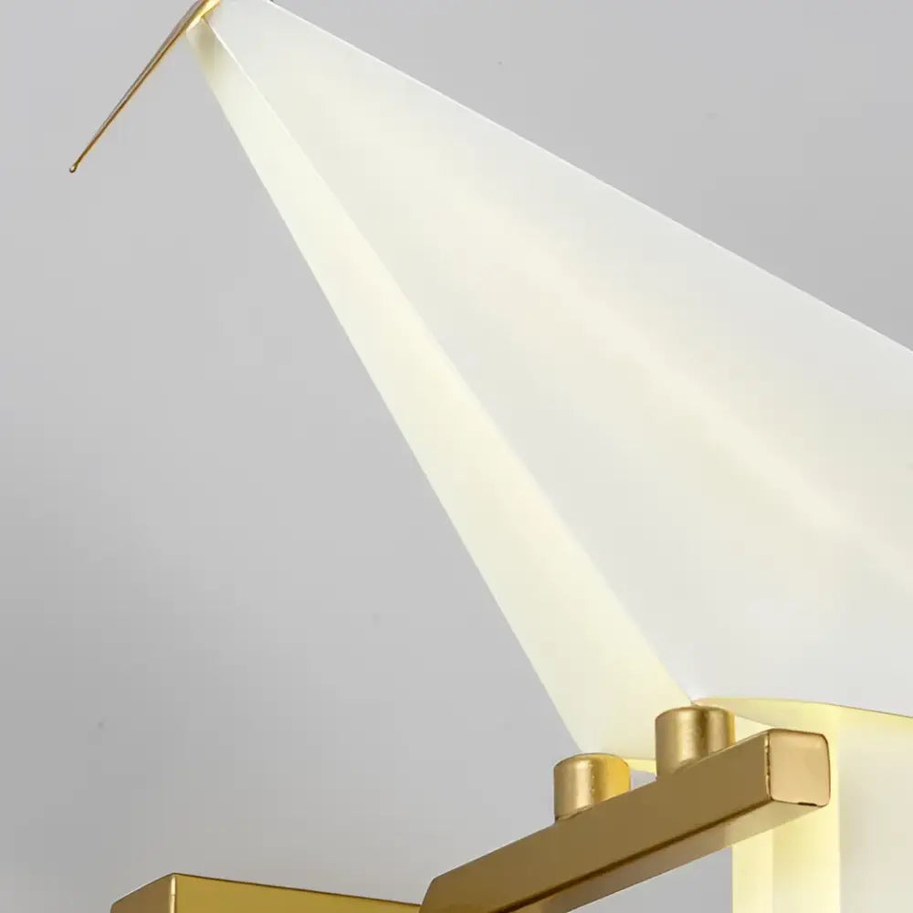 DecorBites™ love bird led wall sconce with gold-toned metal frame and translucent white glass shade for corridor lighting