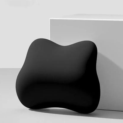 Black ergonomic neck pillow with smooth contoured surface for decorbites lumbar support memory foam cushion