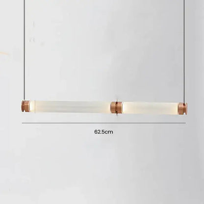 Decorbites luna glass tube chandelier pendant lamp with frosted glass and copper caps for kitchen dining staircase lighting