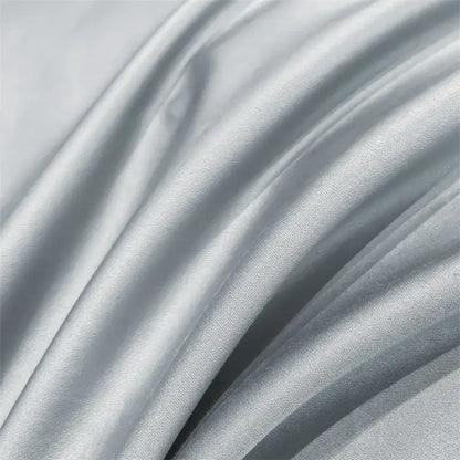 Silky silver duvet cover from the decorbites™ luxurious 1000tc egyptian cotton bedding set with subtle vertical ribbing