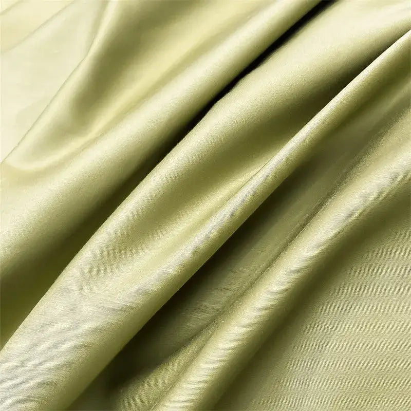 Smooth satin-like olive green duvet cover from decorbites™ luxurious 1000tc egyptian cotton bedding set
