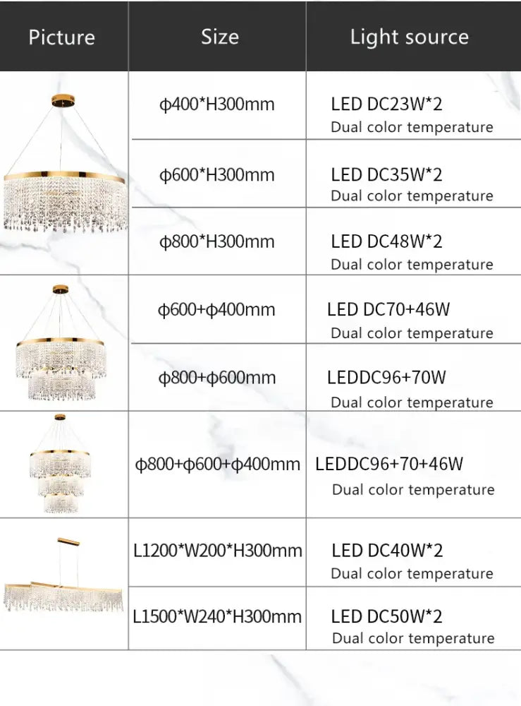 Decorbites™ luxury crystal chandelier pendant light fixture with gold-toned tiers and modern luster pendant design