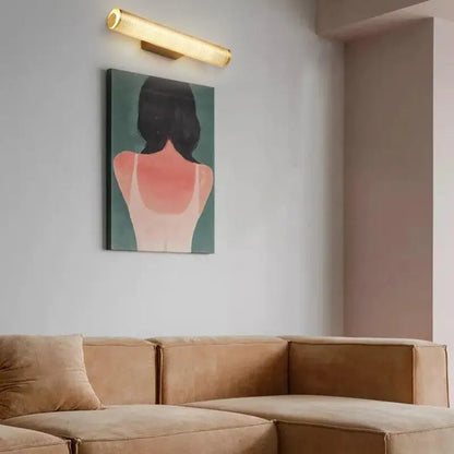 Decorbites luxury gold vanity wall sconce with a gold finish textured perforated cylindrical design modern wall sconce