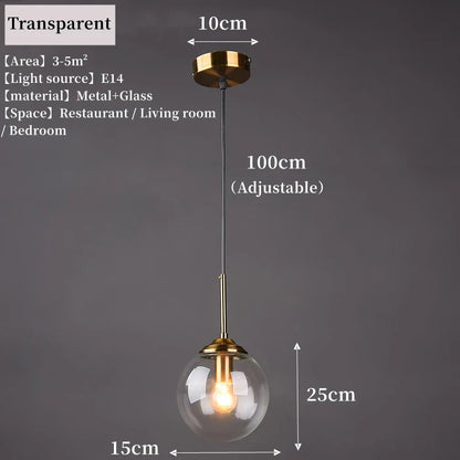 Decorbites luxury nordic led chandelier with gold-toned metal and glass shades featuring adjustable 100cm chain for dining room