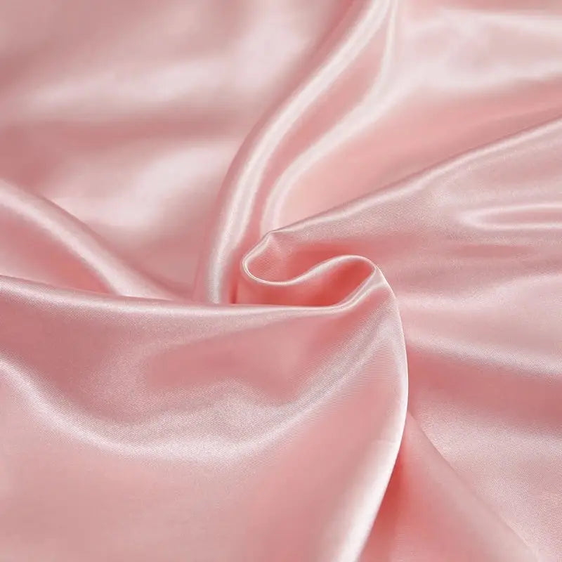 Soft blush pink satin decorbites™ luxury solid color bedding set with smooth glossy finish for width bed pcduvet cover use
