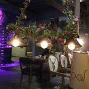 DecorBites metal island pendant ceiling light vintage black cone shape with twisted rope vine design and e26 e27 bulbs