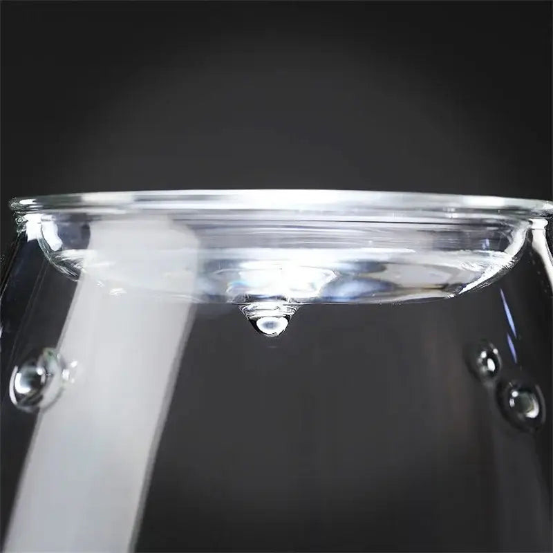 Clear glass terrarium DecorBites™ mini glass tumbler with rounded rim ideal for micro landscape glass and fresh green succulent growth