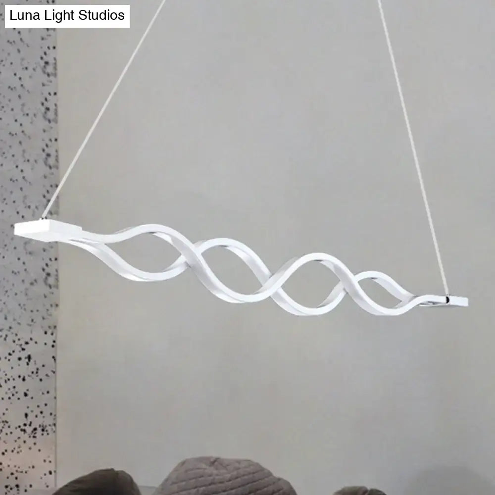Decorbites™ minimal 2/4-light white waves acrylic led island light fixture with warm white 220v-240v 110v-120v design