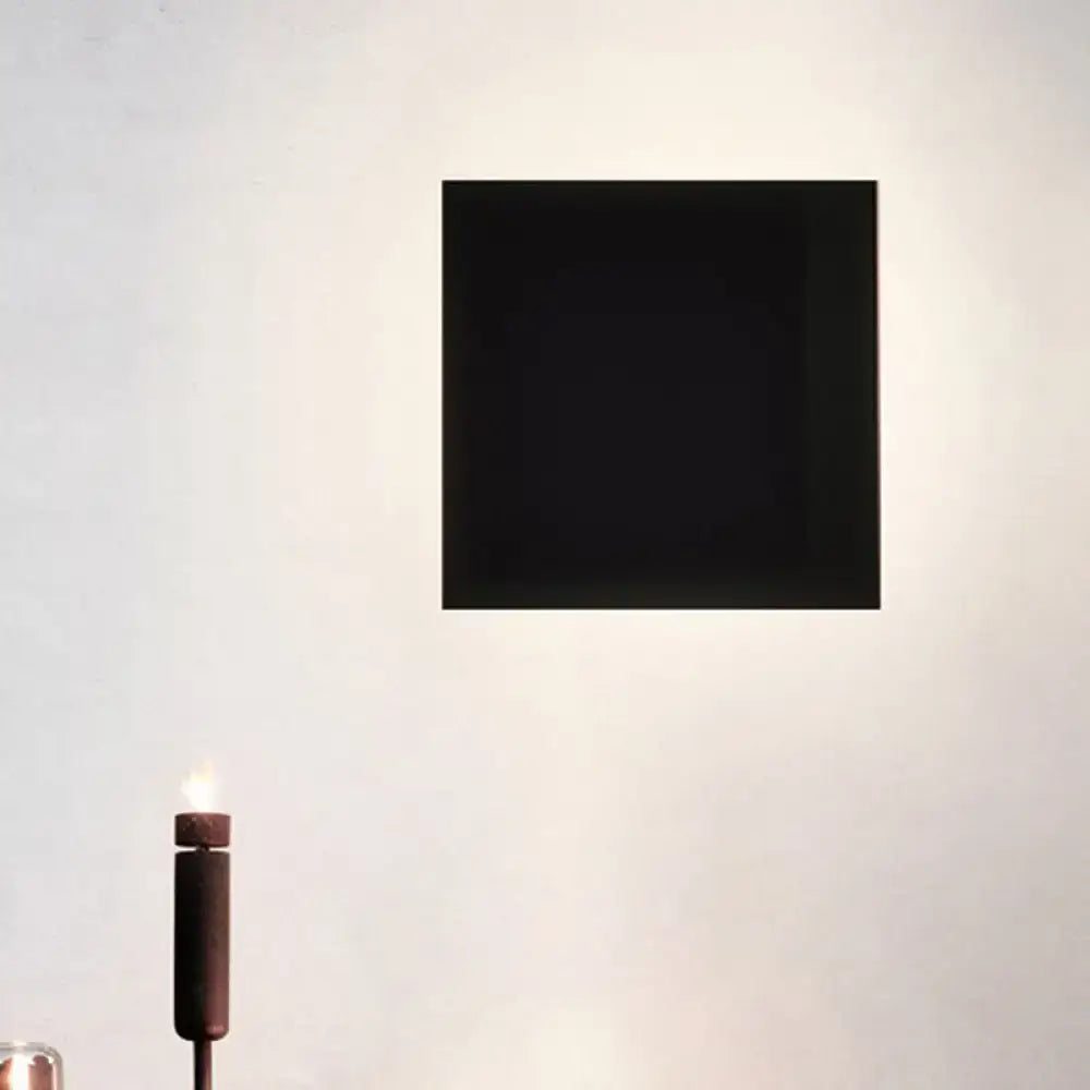 Minimalist black square wall washer light with sleek design for modern living room sconce lighting and wall washer effect