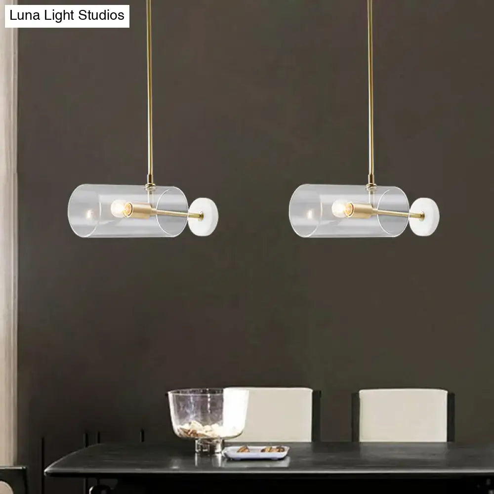 DecorBites™ minimalistic brass pendant light with translucent glass shade and white marble ends for dining table e12 e14 inch fixture