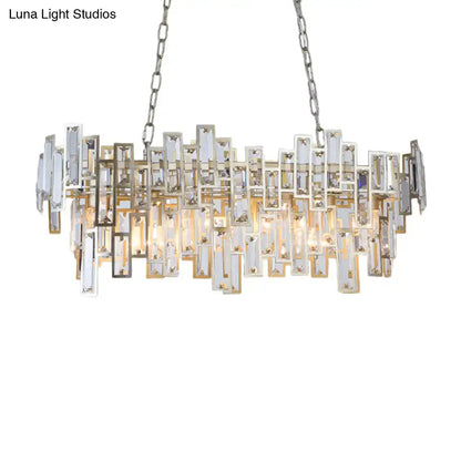 Decorbites modern black and gold oval pendant lamp light fixture with crystal accents and e26 e27 island lighting functionality