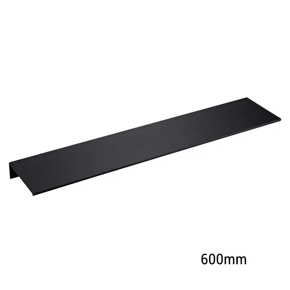 DecorBites modern black matte aluminum alloy organizer shelf 600mm wall-mounted for stylish storage