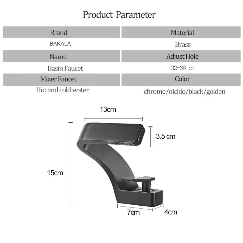 Black bathroom sink faucet decorbites™ modern black bathroom brass mixer with sleek design and adjustable hot cold hole