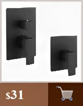 Decorbites™ modern black bathroom sink faucet with black matte finish double-handle sleek design for black bathroom