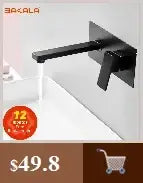 Decorbites™ modern black bathroom sink faucet with sleek black matte finish and wall-mounted design for black bathroom decor
