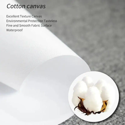 White cotton canvas print with smooth texture and waterproof quality for decorbites modern black and white bauhaus home decor