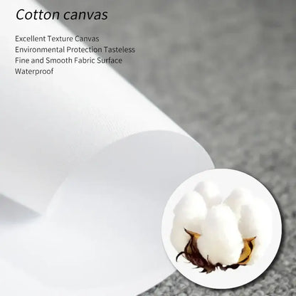 DecorBites™ modern black and white canvas print featuring white cotton canvas with waterproof finish for home decor