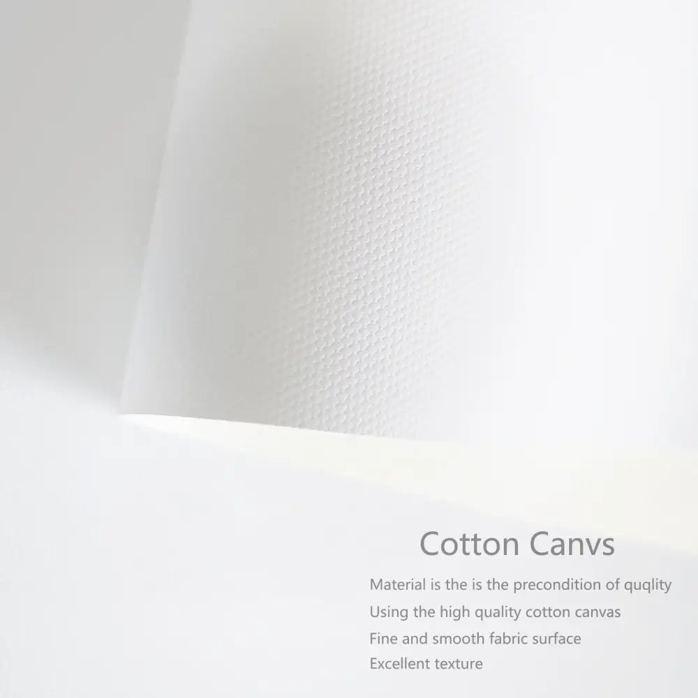 DecorBites™ modern black and white canvas print featuring white cotton canvas with smooth texture for home decor