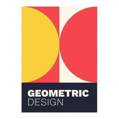 DecorBites™ modern black and white canvas print with vibrant geometric design for stylish home decor and white canvas print