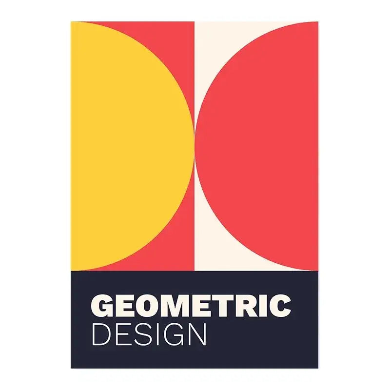 DecorBites™ modern black and white canvas print with vibrant geometric design for stylish home decor and white canvas print