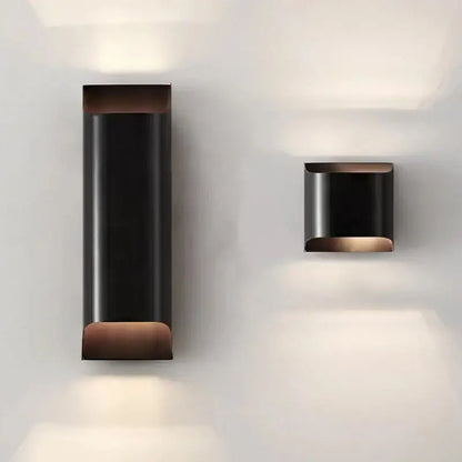 Modern black and bronze decorbites wall lamp with sleek minimalist design and modern brass led lighting features