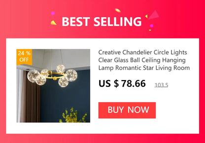 Decorbites modern chrome crystal chandelier with clear glass balls and gold frame for living room lamp package